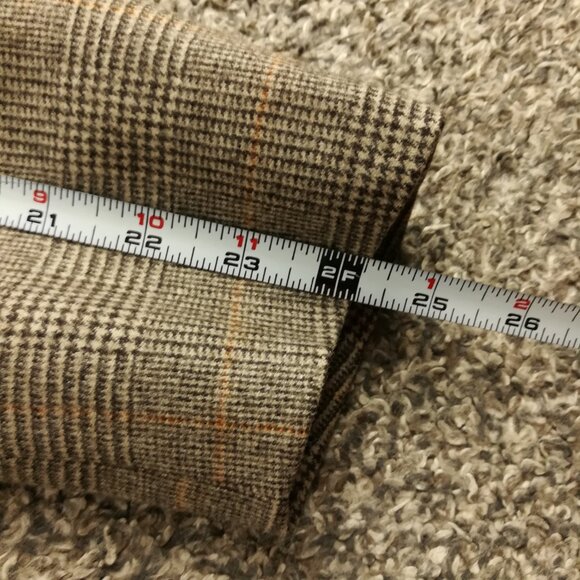 NWOT Alfred Dunhill Suit Wool Cashmere Glen Plaid Beige Brown 38R 30W Italy Made - Picture 10 of 14